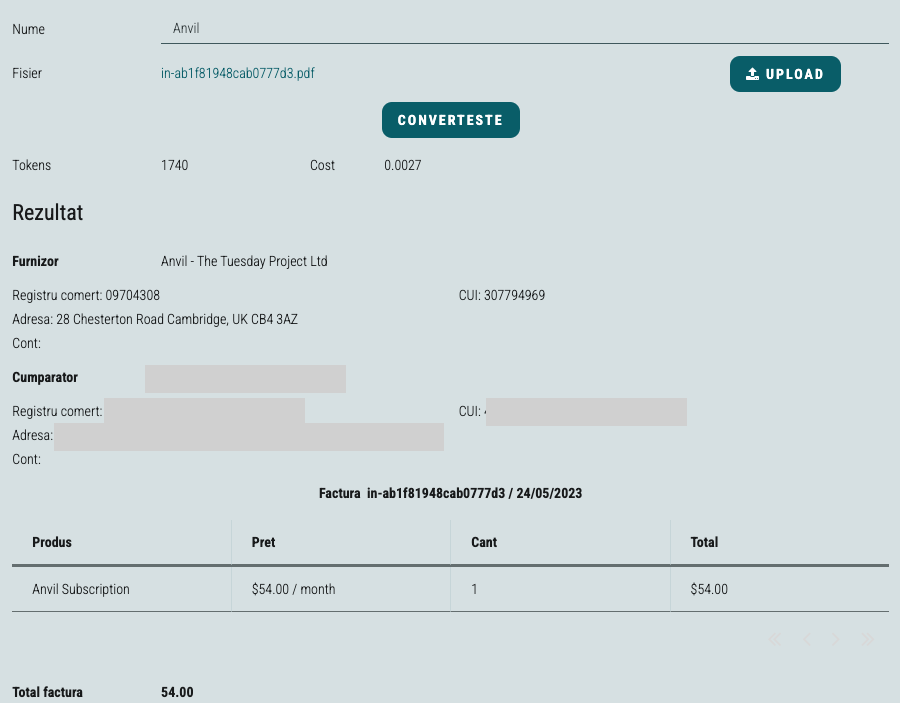 LLM Invoice